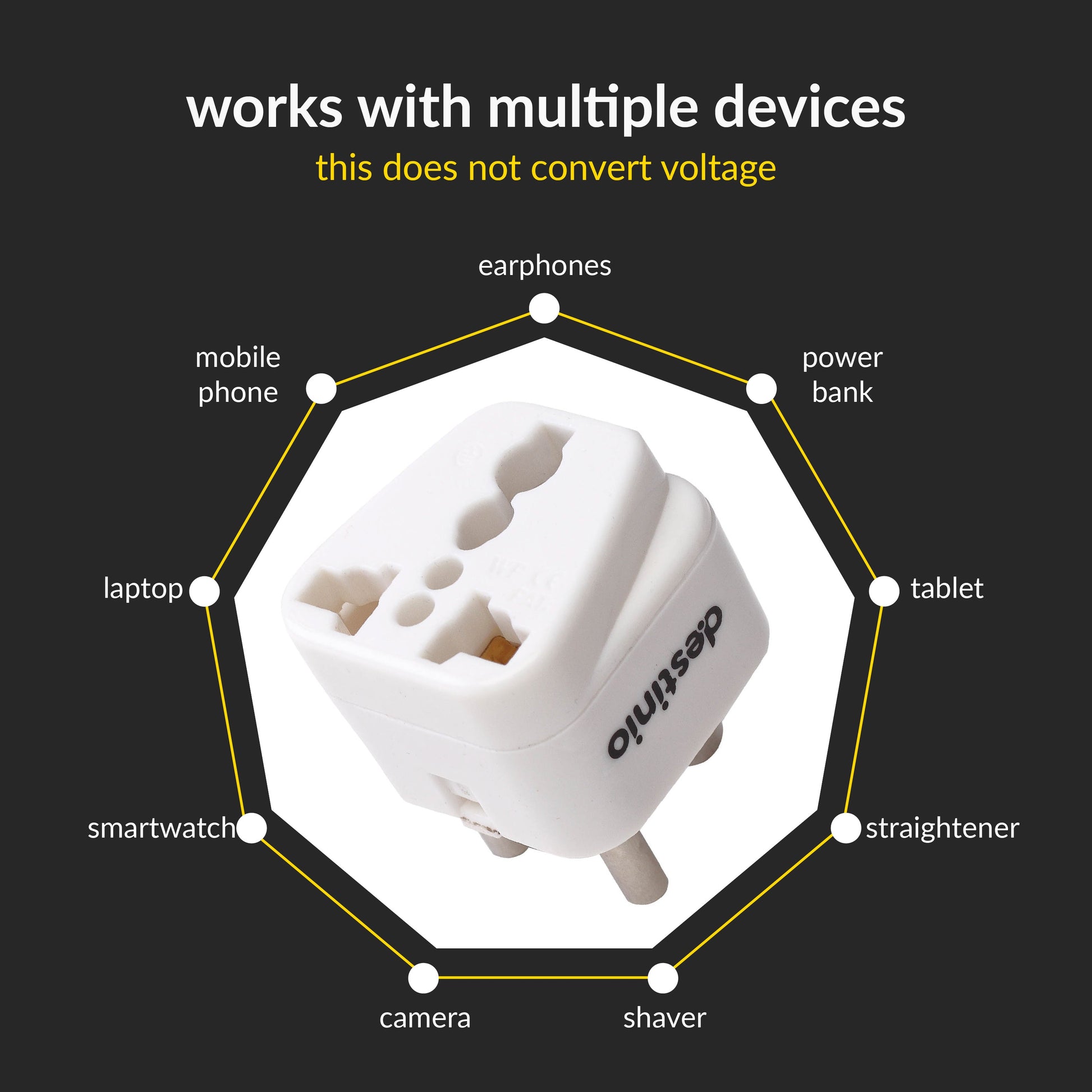 Plug adapter Type D India (Pack of 2)