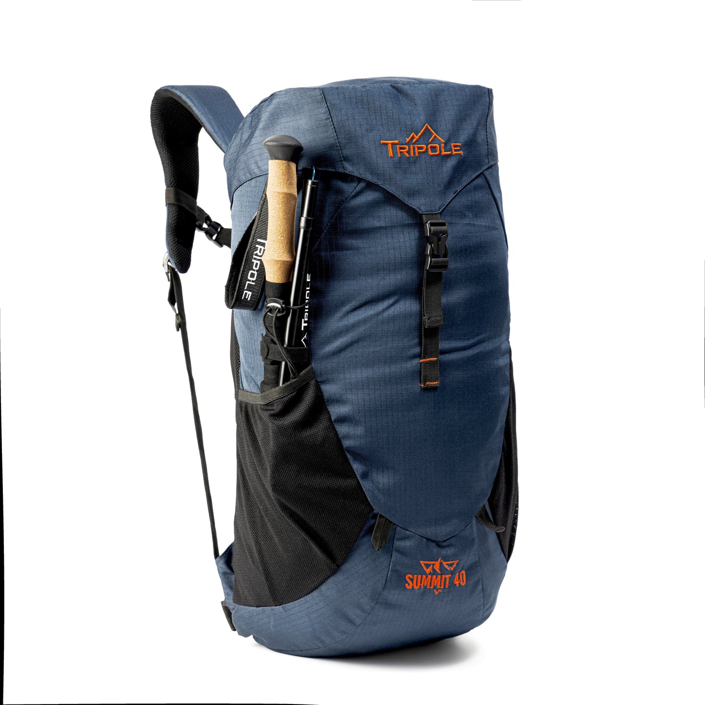 Tripole Summit 40 | Rucksack for Trekking, Hiking, Backpacking | Raincover Included | Men & Women | 1 Year Warranty (Red)