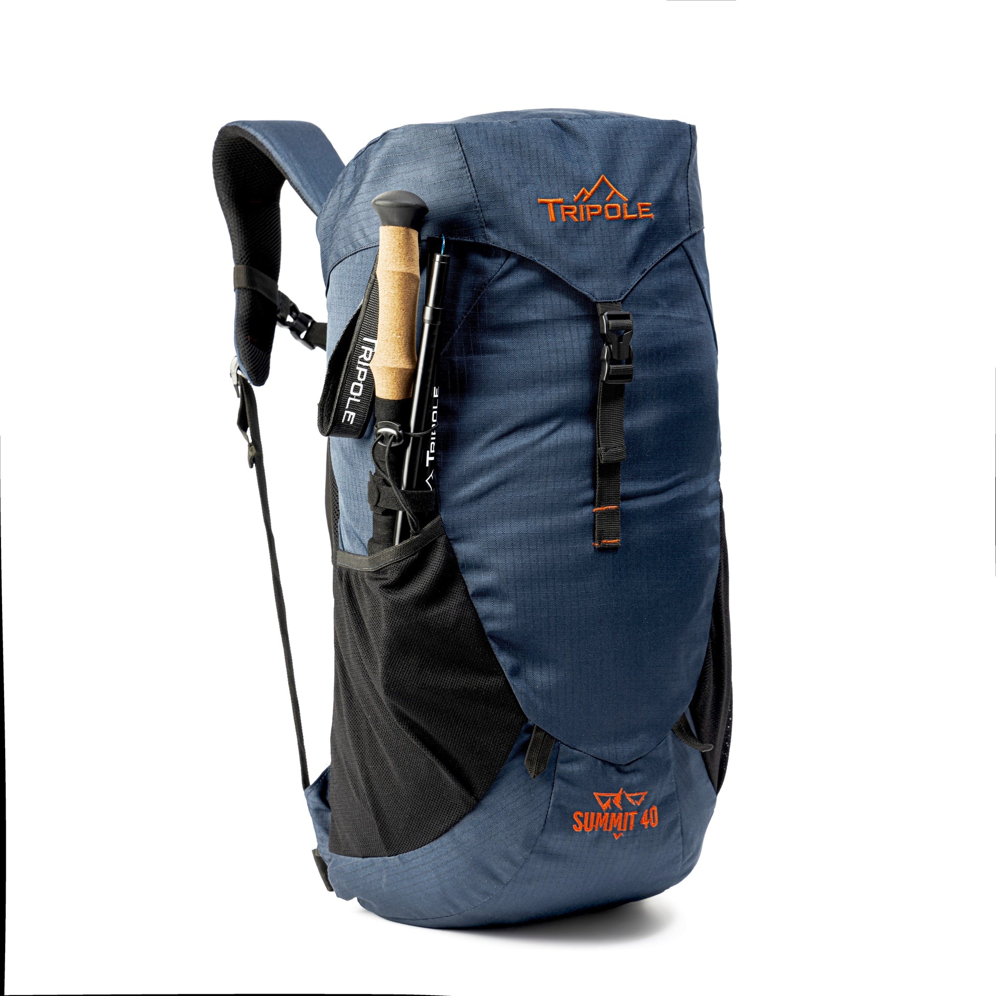 Tripole Summit 40 | Rucksack for Trekking, Hiking, Backpacking | Raincover Included | Men & Women | 1 Year Warranty (Red)