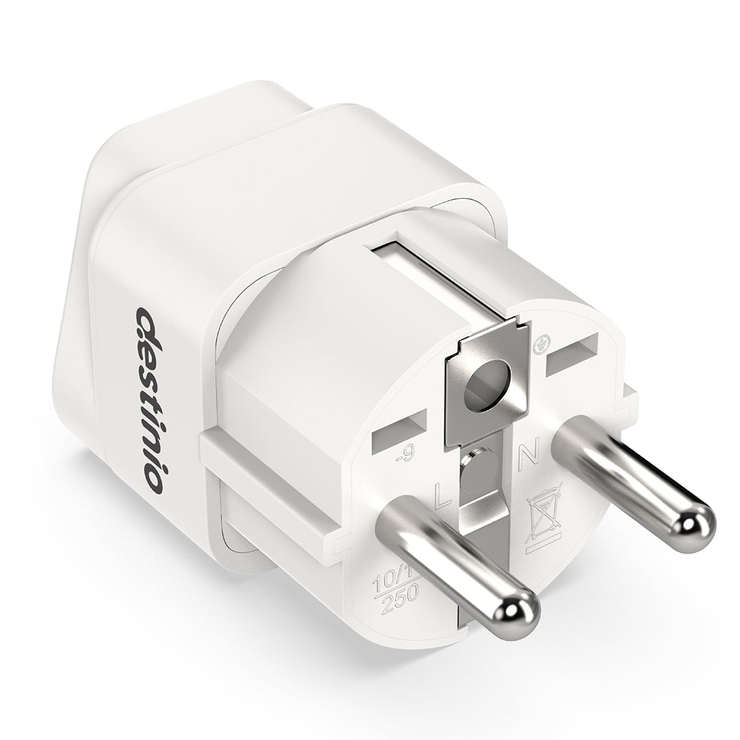 Plug Adapter for Europe Type E/F (Pack of 2)