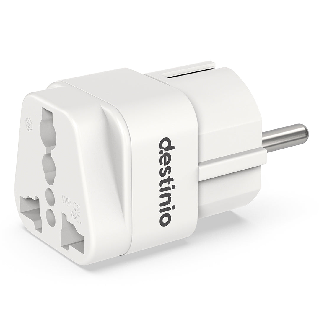 Plug Adapter for Europe Type E/F (Pack of 2)
