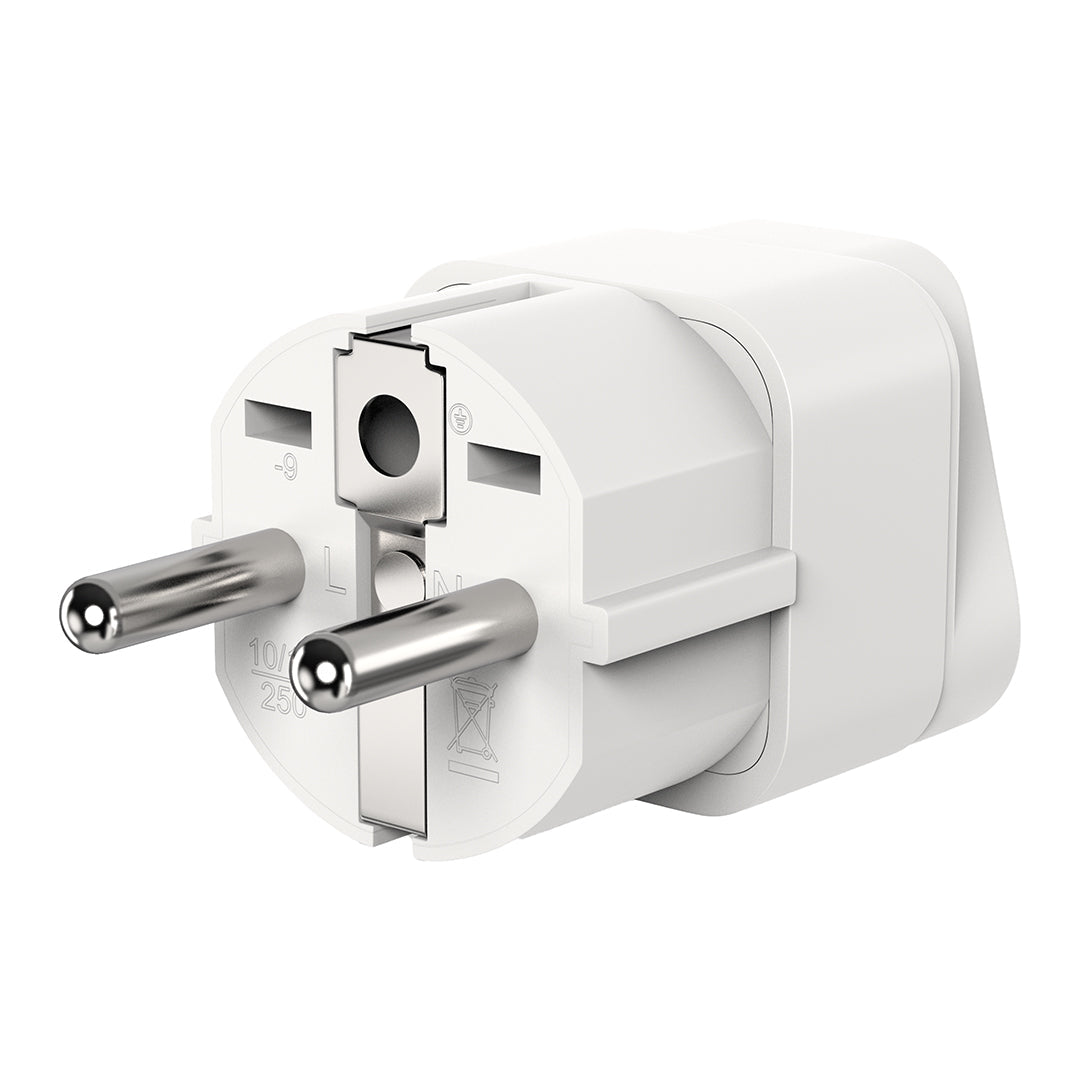 Plug Adapter for Europe Type E/F (Pack of 2)