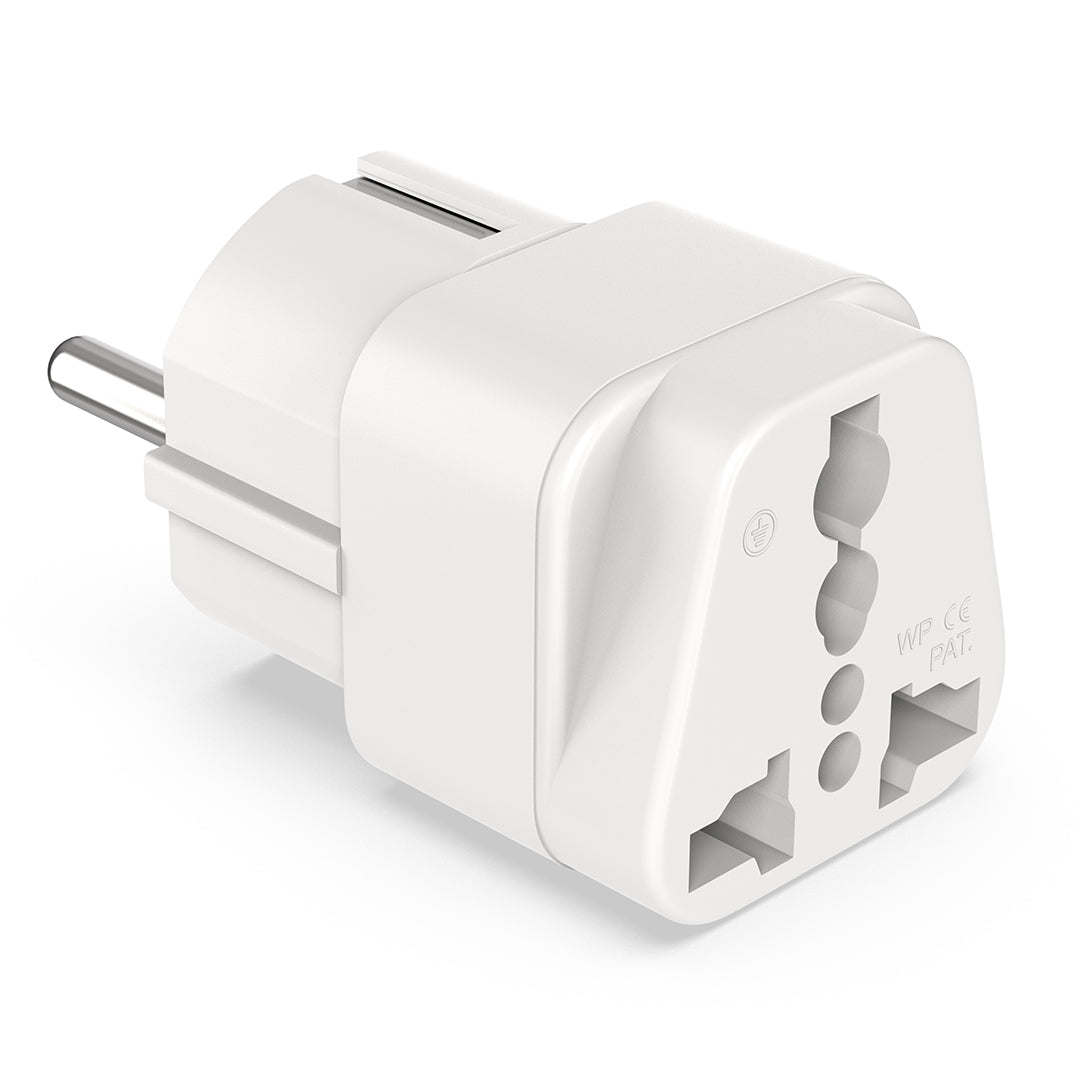 Plug Adapter for Europe Type E/F (Pack of 2)