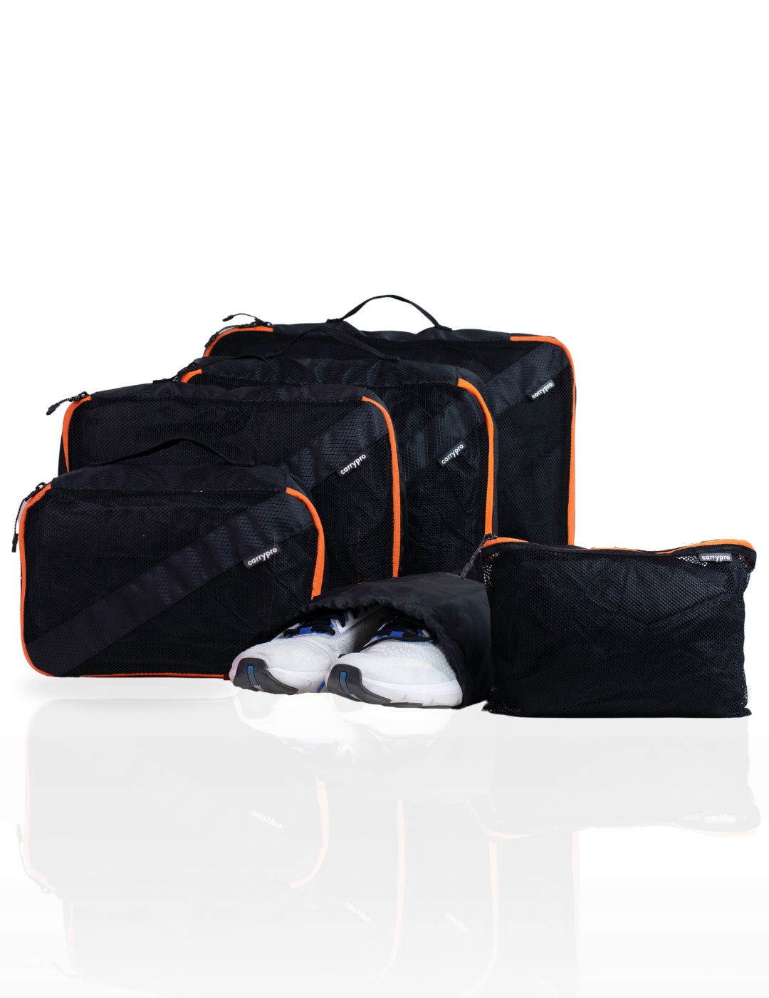 The Pro Packing Cubes Travel Organiser (Set of 6)_Black