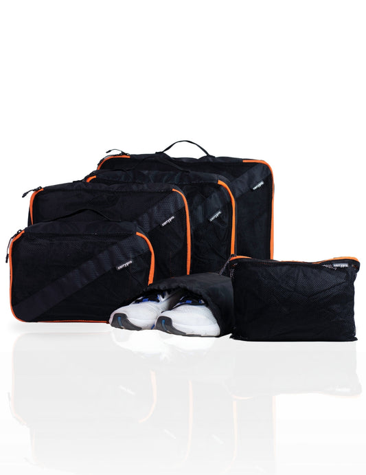 The Pro Packing Cubes Travel Organiser (Set of 6)_Black