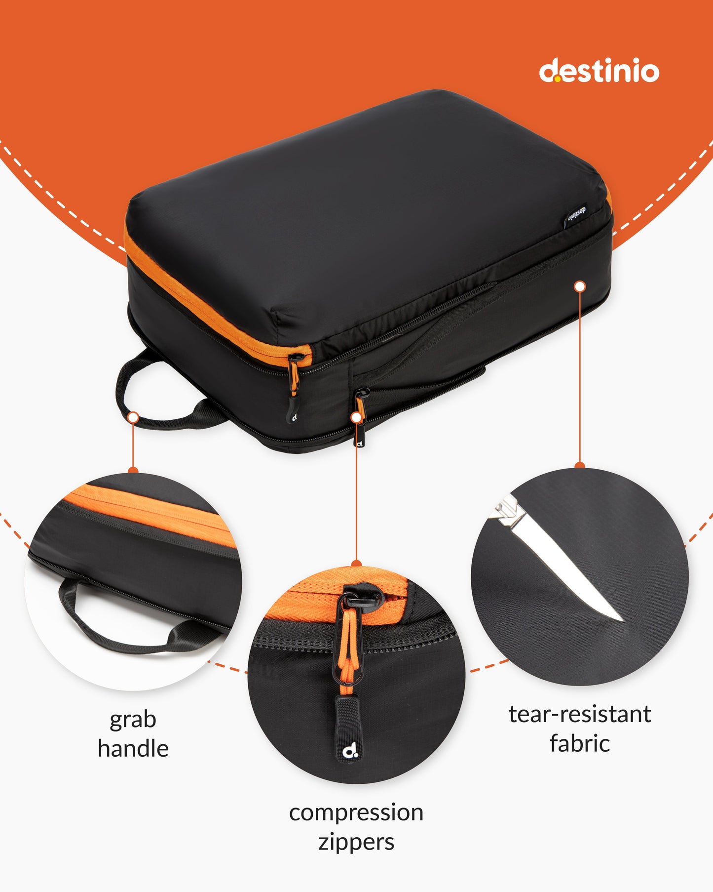 DT Compression Packing cubes - black