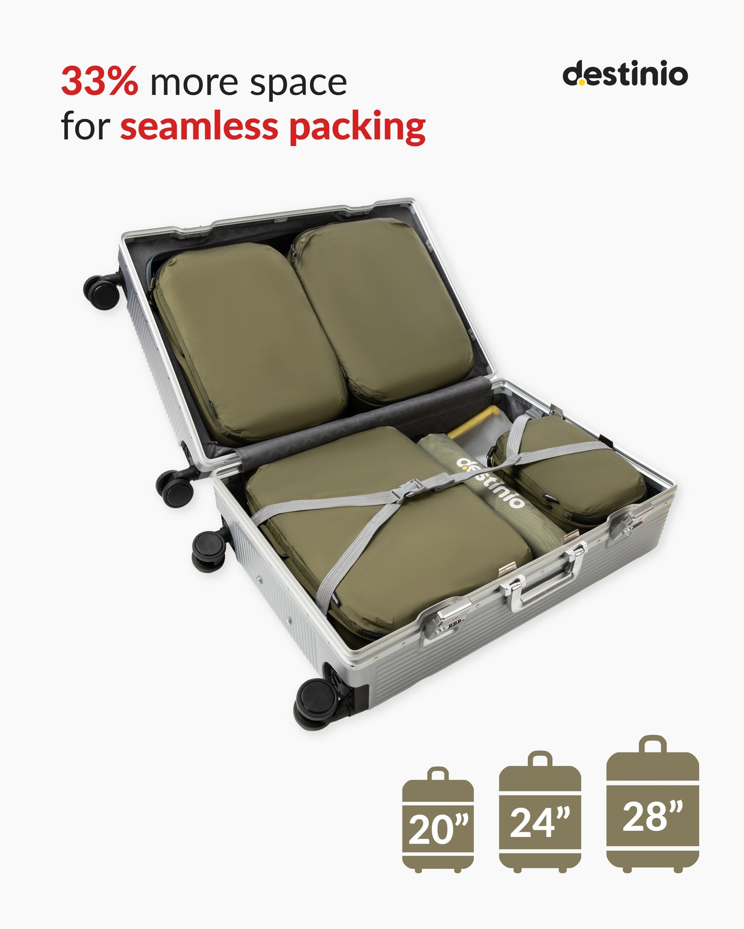 DT Compression Packing cubes - Green