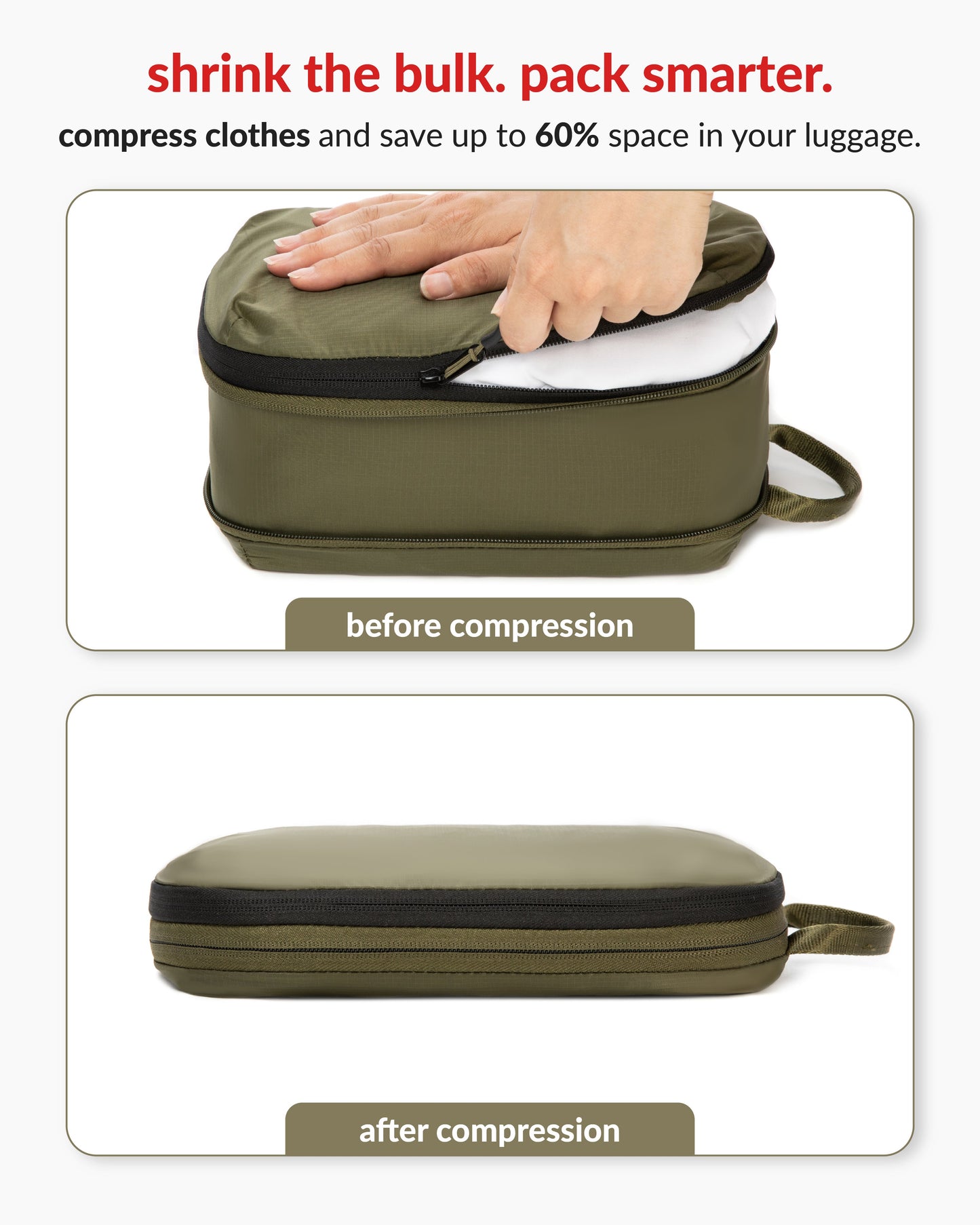 DT Compression Packing cubes - Green