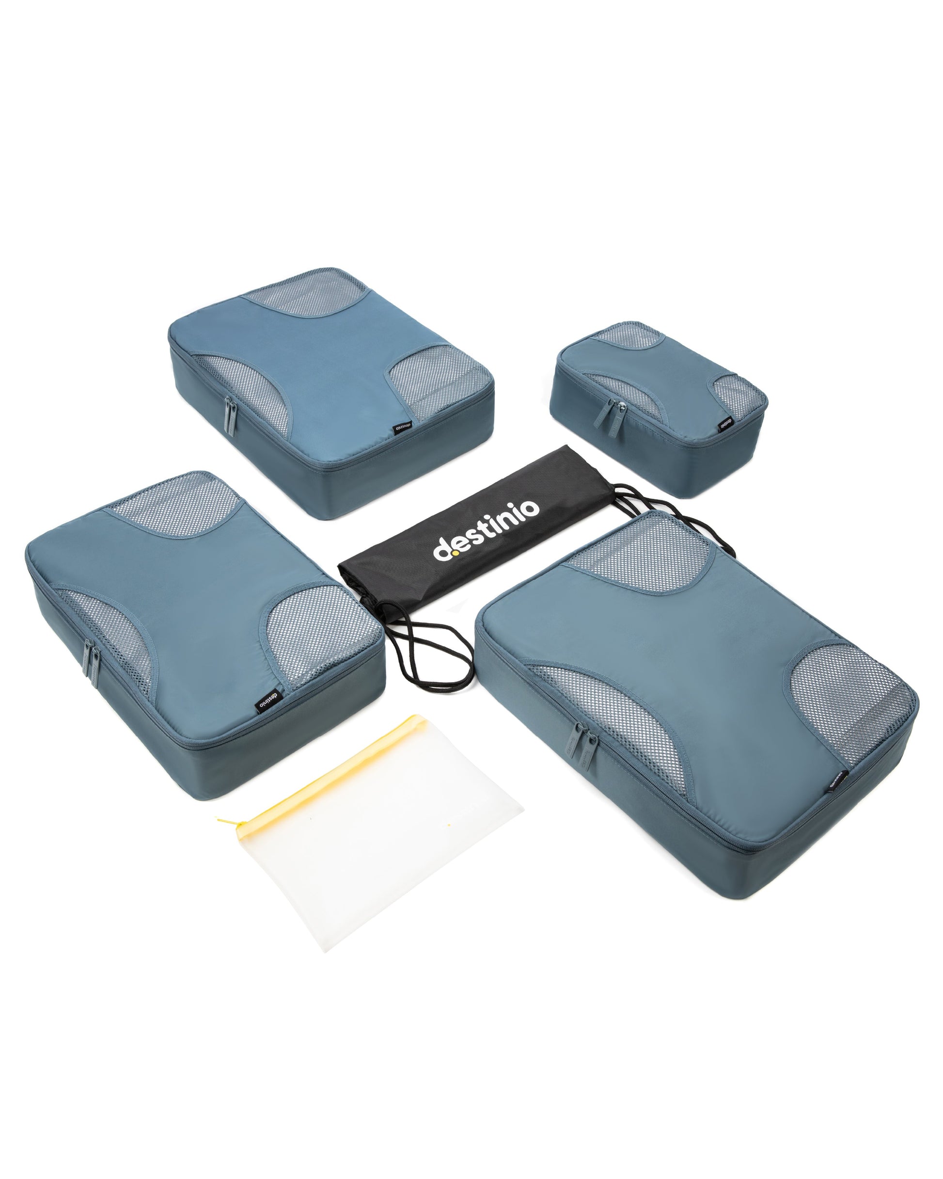 DT cross mesh packing cubes - Blue