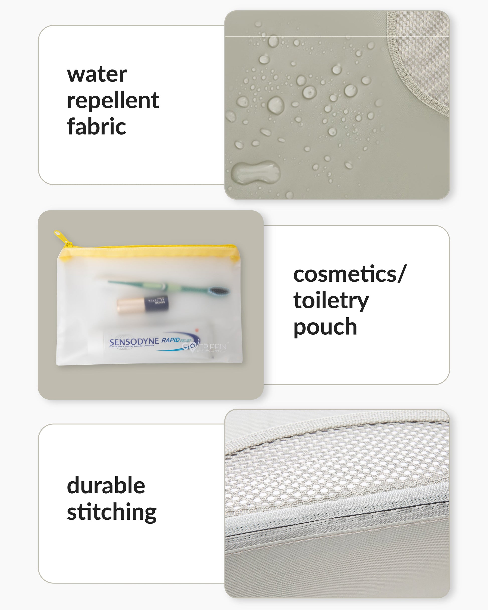 DT cross mesh packing cubes - Green