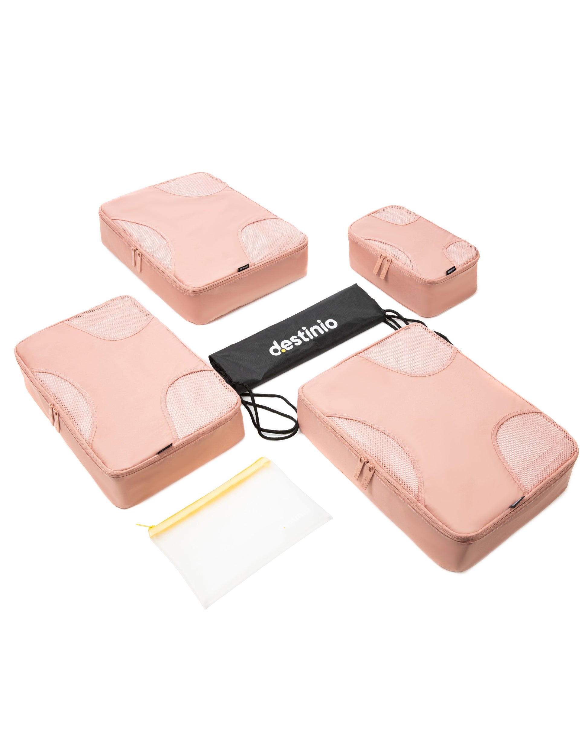 DT cross mesh packing cubes - Pink
