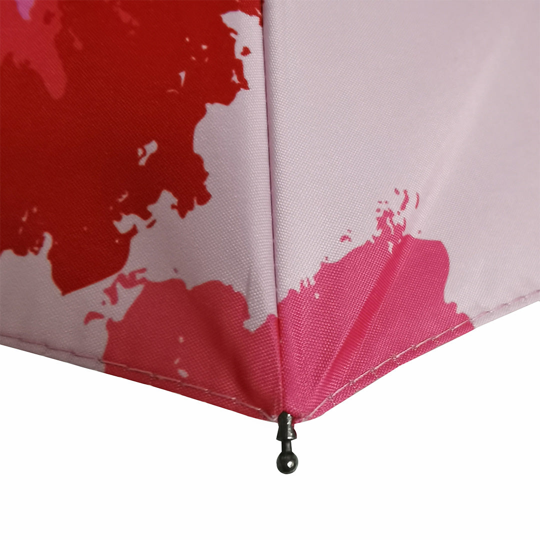 Destinio 3 Fold, UV coated, Auto Open Close Umbrella (Printed Pink)