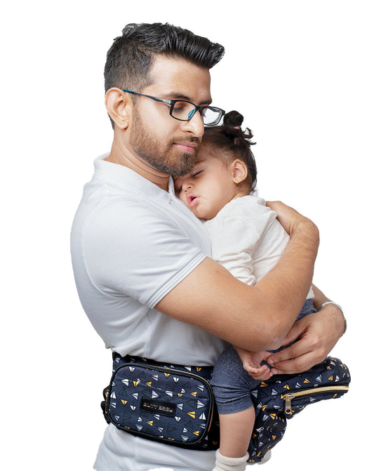Airplanes Baby Carrier with Hip Seat & In-built Mini Diaper Bag
