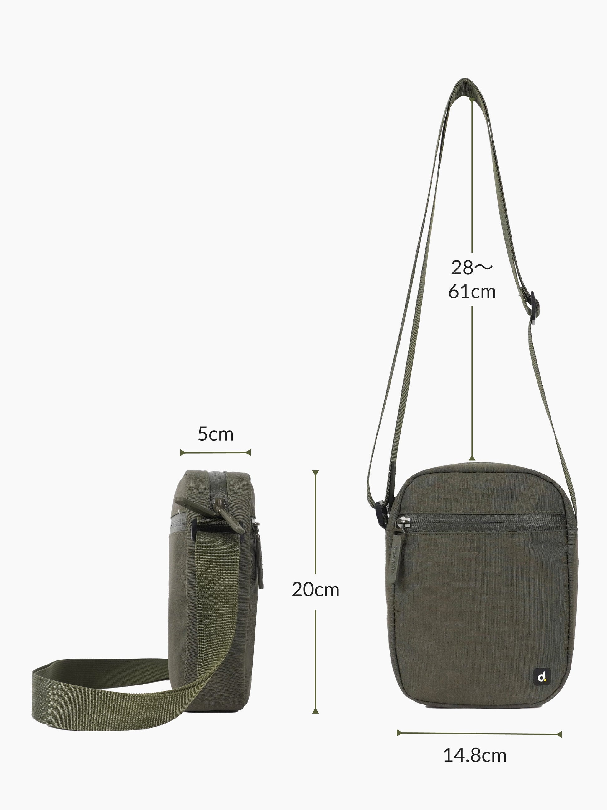 Destinio Sling bag Small - Olive green