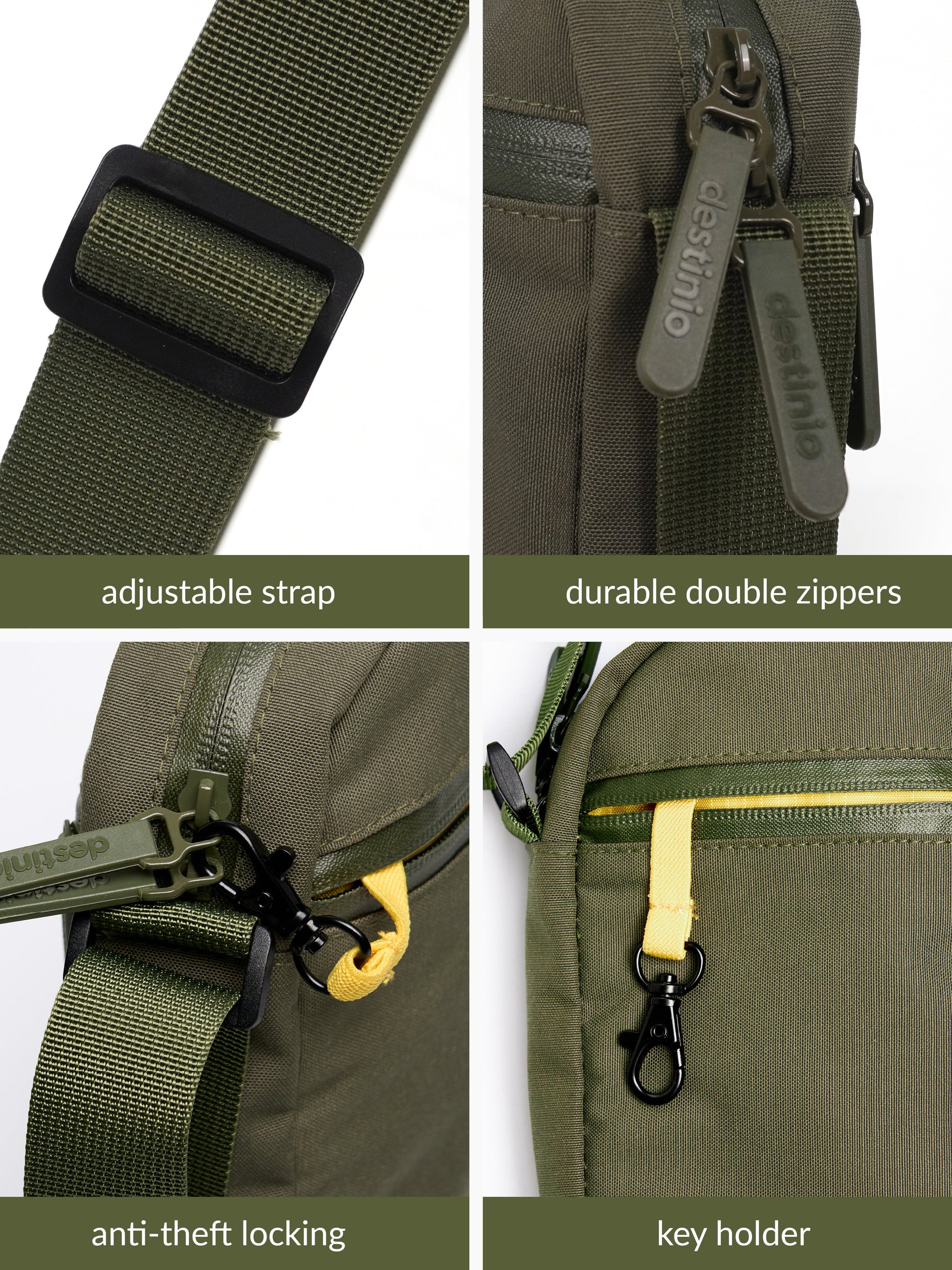 Destinio Sling bag Small - Olive green