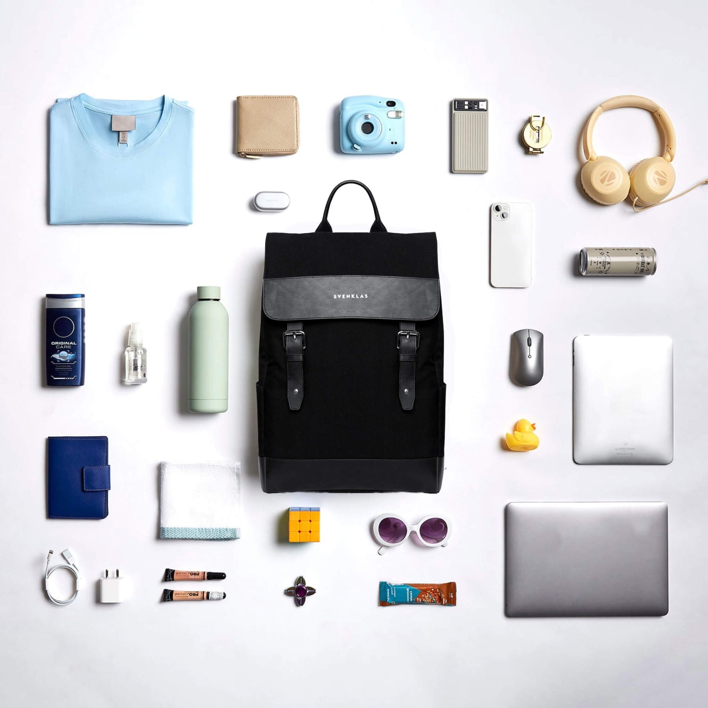 Svenklas Amber Black Backpack