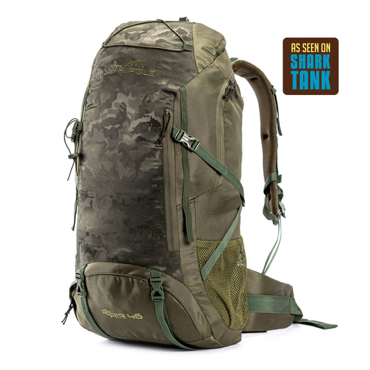 Tripole Air Trekking and Travel Rucksack with Rain Cover and Laptop Sleeve | 3 Year Warranty | 46 Litres (Green)