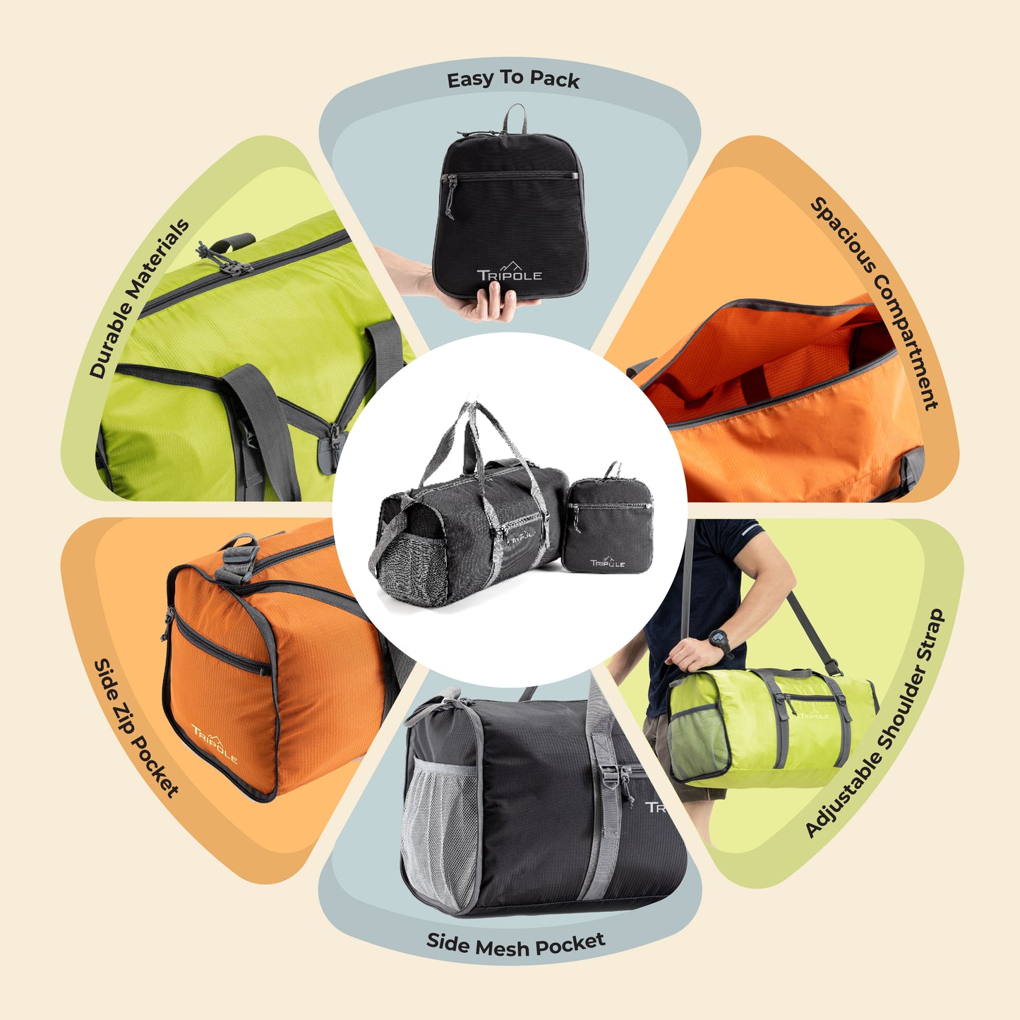 Tripole PAKEasy Foldable Duffel Bag