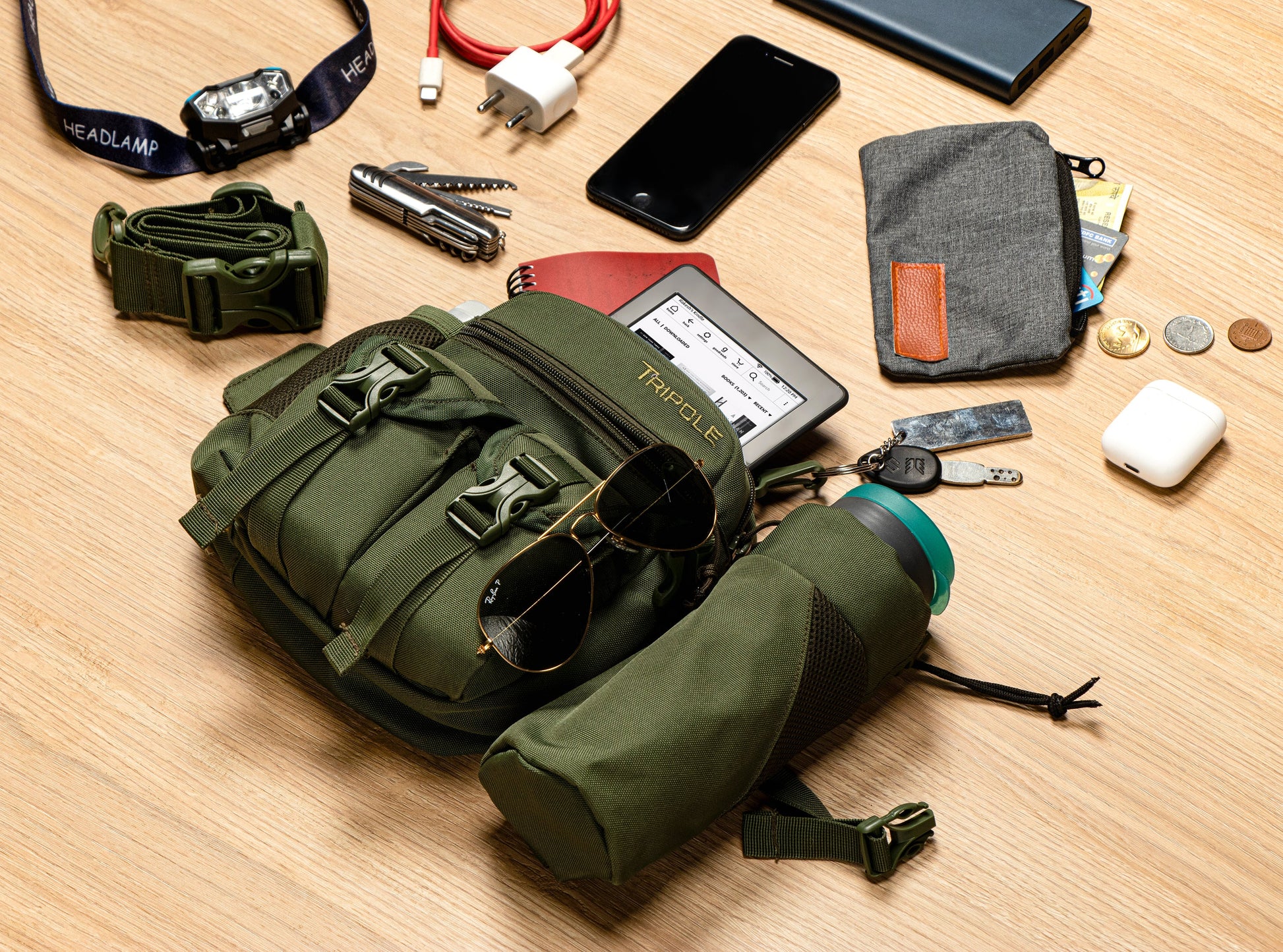 Tripole Waist Pack with Detachable Bottle Holder