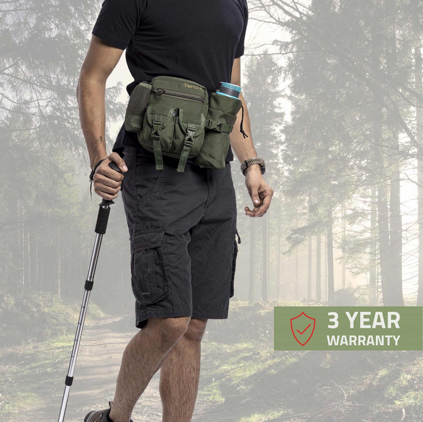 Tripole Waist Pack with Detachable Bottle Holder