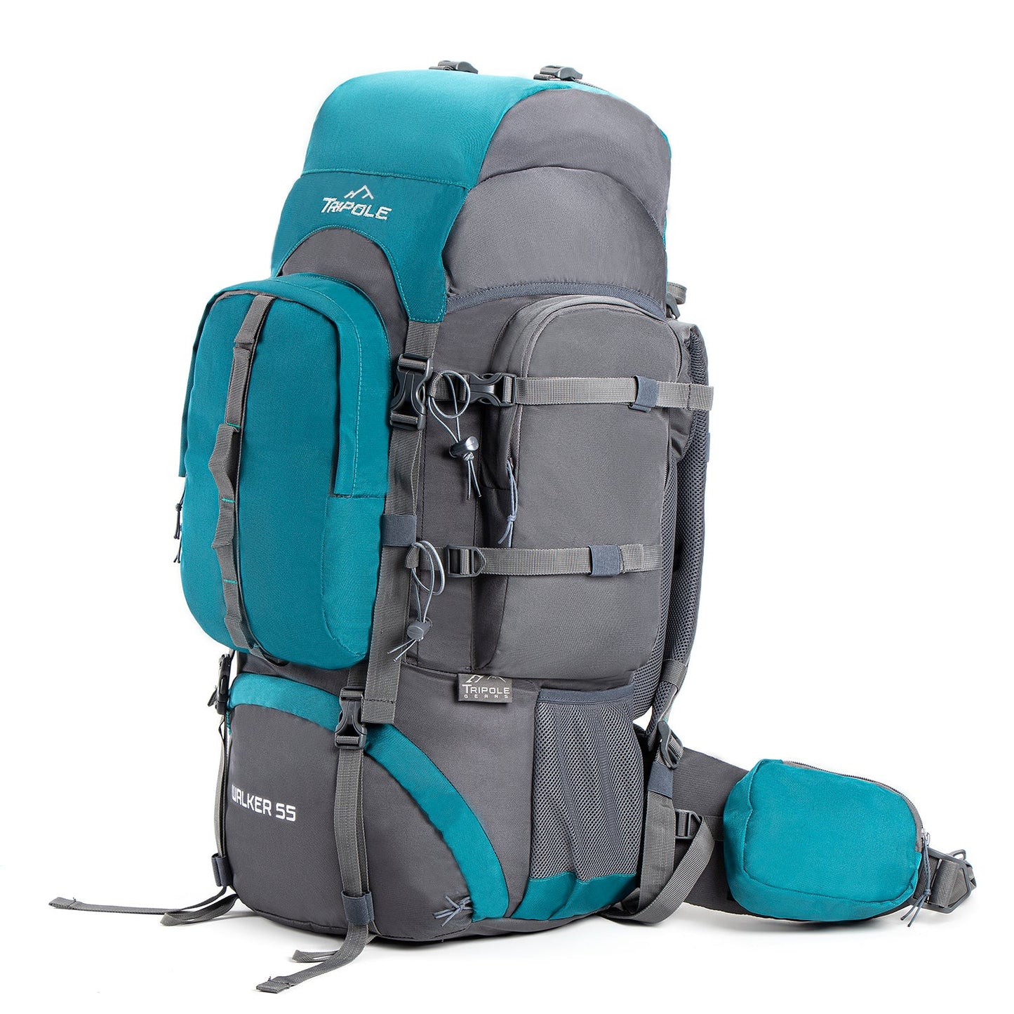 Tripole Colonel Metal Frame Rucksack with Detachable Bag & Rain Cover for Trekking & Travelling | Men & Women | 3 Year Warranty | Black | 80 Litre
