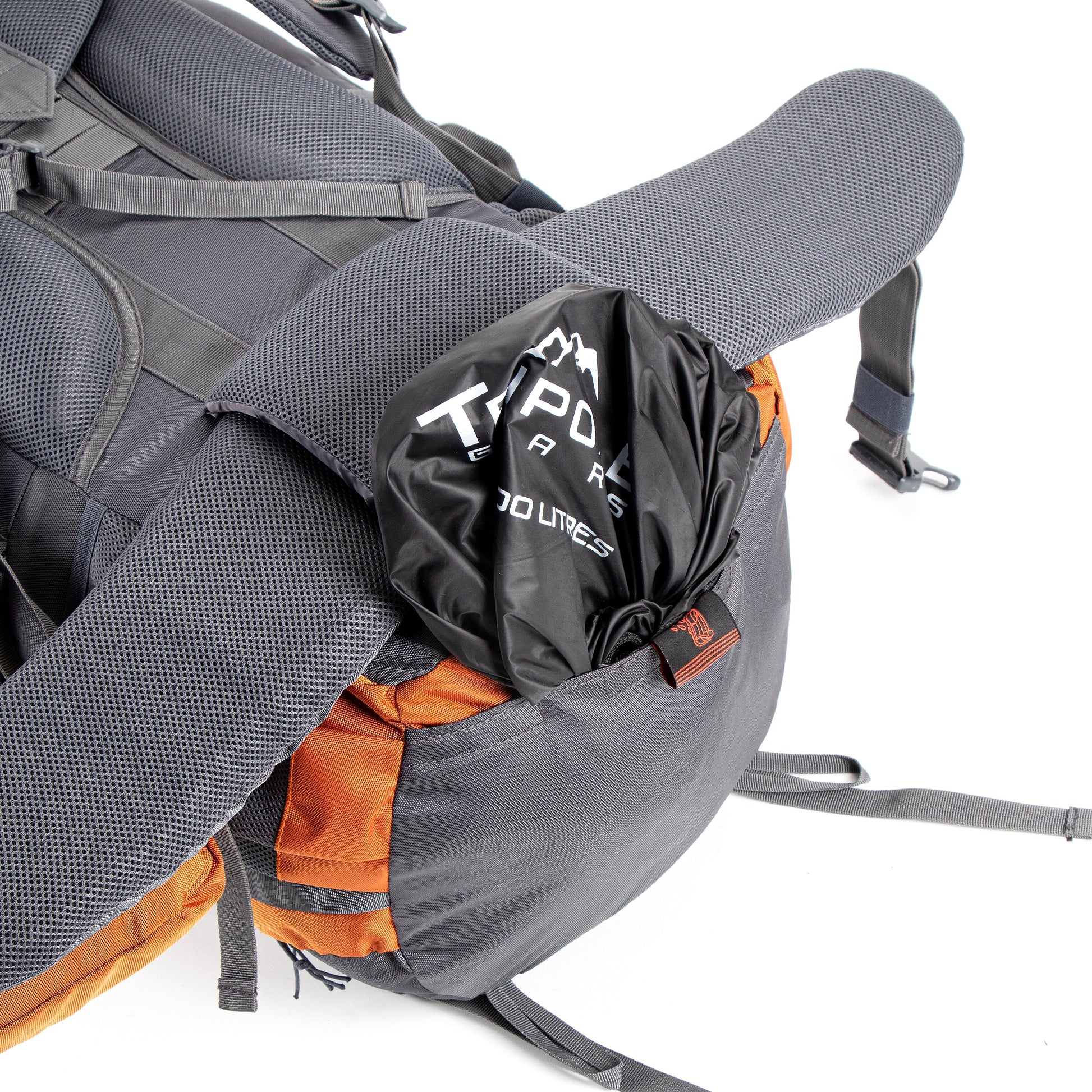 Tripole Colonel Metal Frame Rucksack with Detachable Bag & Rain Cover for Trekking & Travelling | Men & Women | 3 Year Warranty | Black | 80 Litre