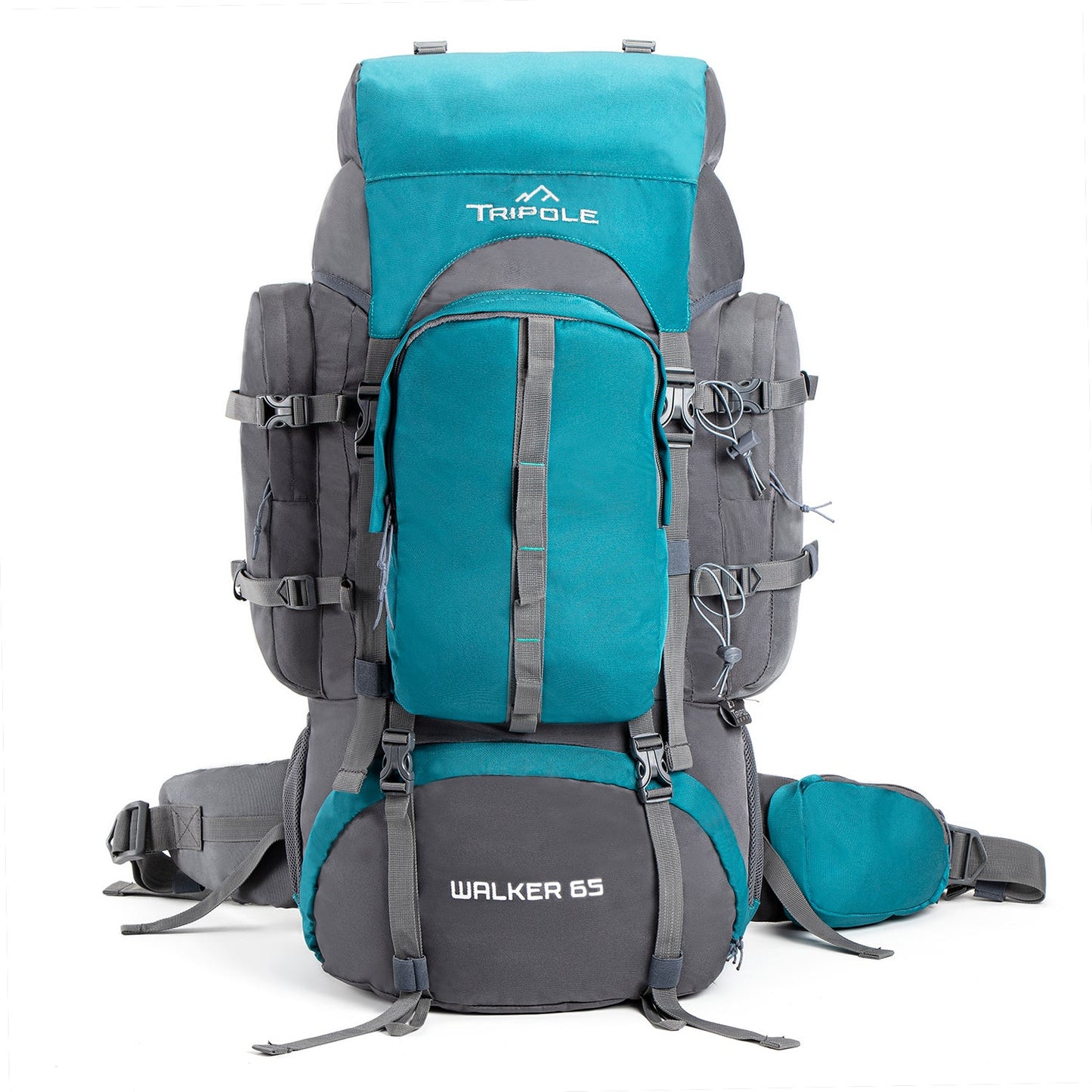 Tripole Walker 55 Litre Rucksack for Trekking and Travel | Laptop Sleeve | Water Repellent | Rain Cover | 3 Year Warranty (Orange)