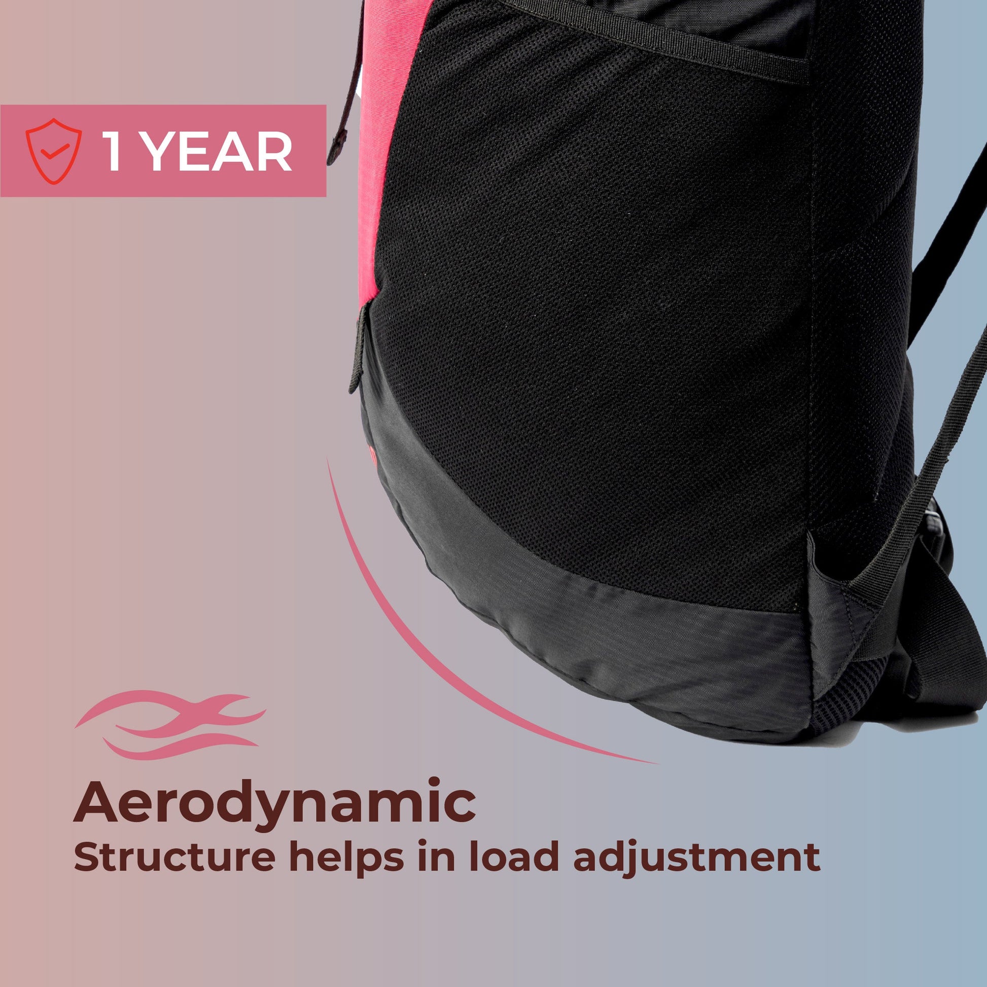 Tripole Summit 40 | Rucksack for Trekking, Hiking, Backpacking | Raincover Included | Men & Women | 1 Year Warranty (Red)