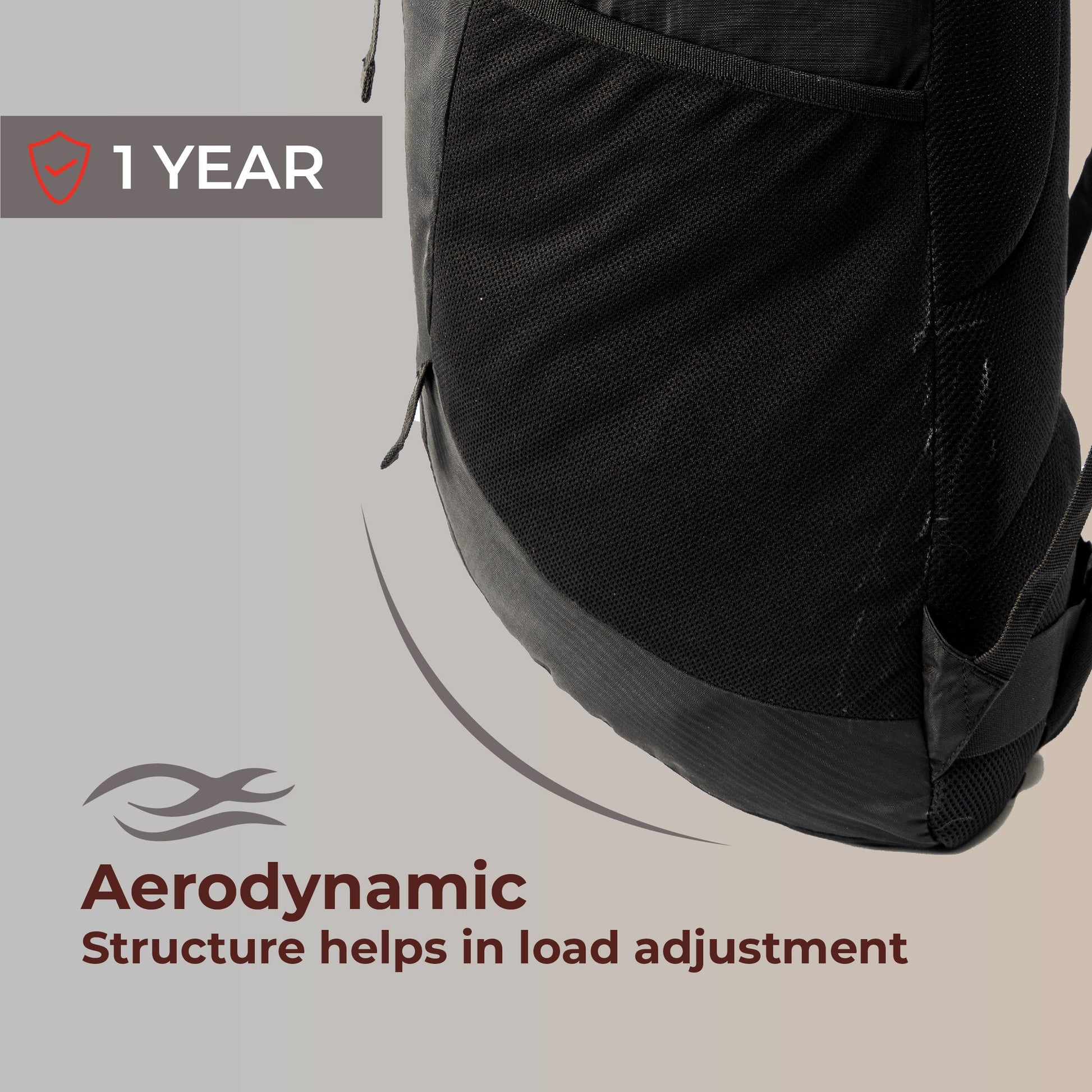 Tripole Summit 40 | Rucksack for Trekking, Hiking, Backpacking | Raincover Included | Men & Women | 1 Year Warranty (Black)