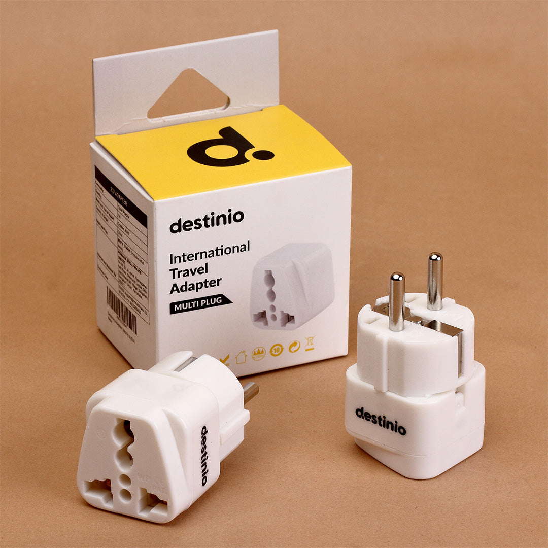 Plug Adapter for Europe Type E/F (Pack of 2)