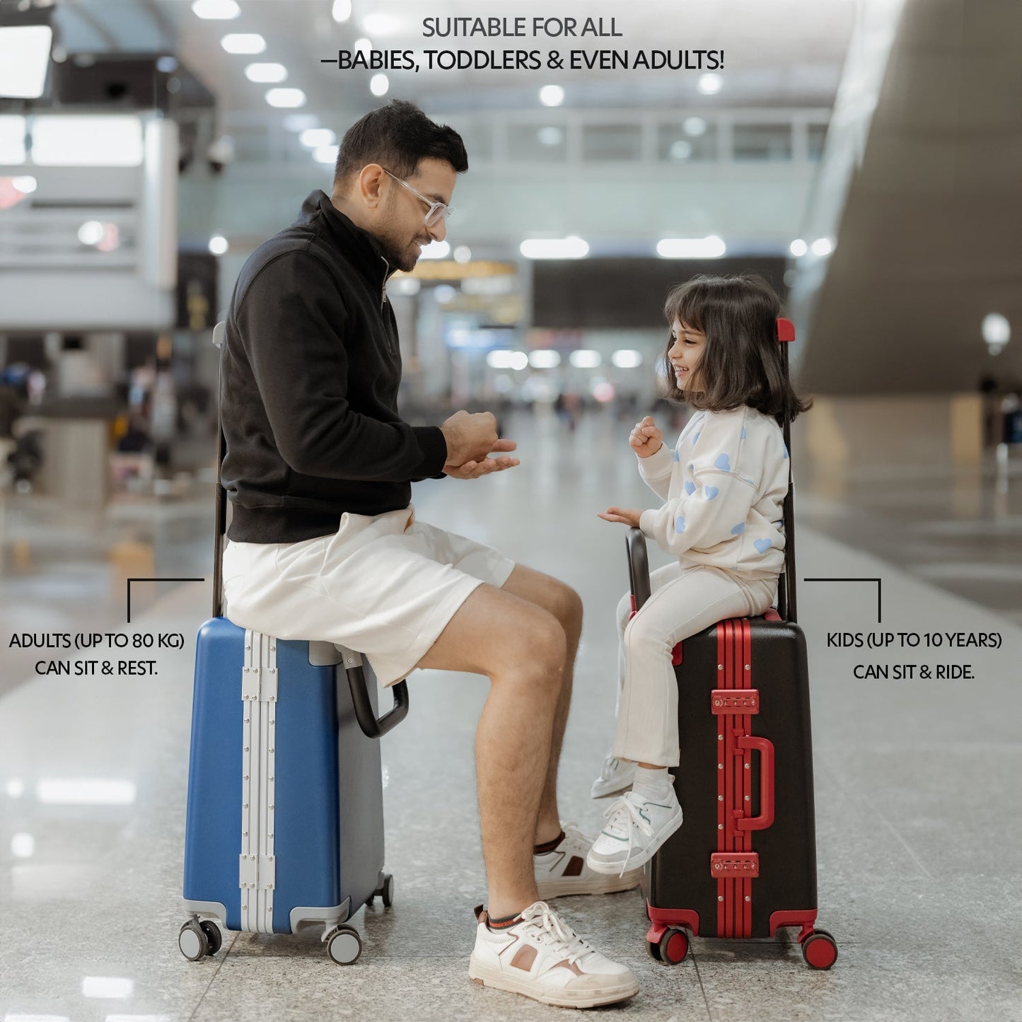 Butt Baby Sit & Go - India's First Cabin Luggage Baby Carrier - Midnight Blue