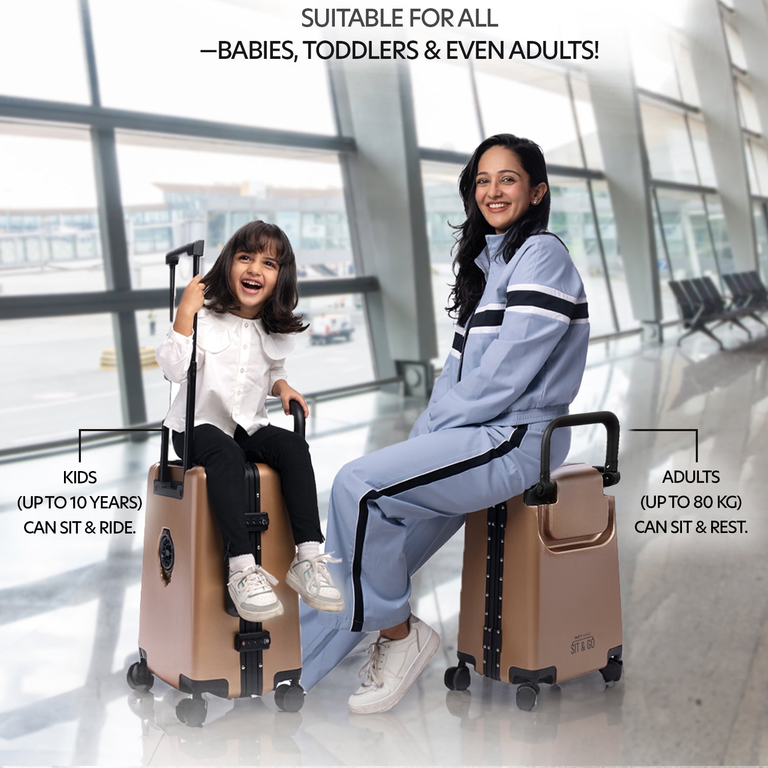 Butt Baby Sit & Go - India's First Cabin Luggage Baby Carrier - Rustic Bronze