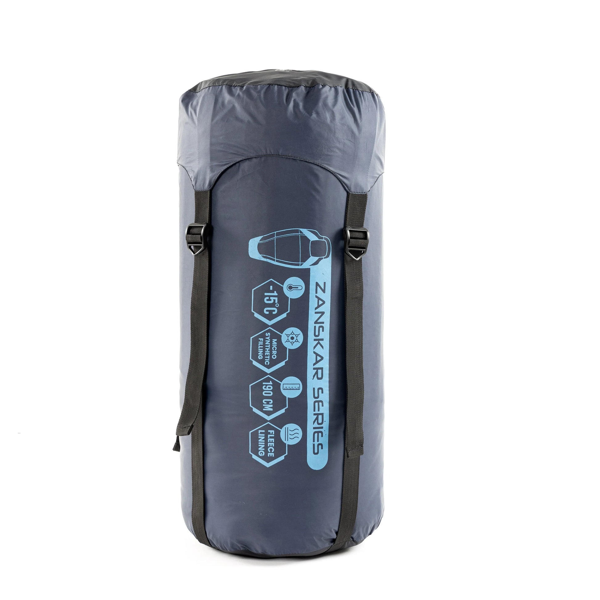 Tripole Zanskar Army Sleeping Bag with Fleece Lining for Cold Weather Trekking and Travelling | Mummy Shape | Water Repellent | 3 Year Warranty ( - 5°C Blue)