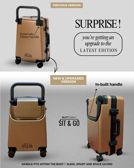 Butt Baby Sit & Go - India's First Cabin Luggage Baby Carrier - Rustic Bronze
