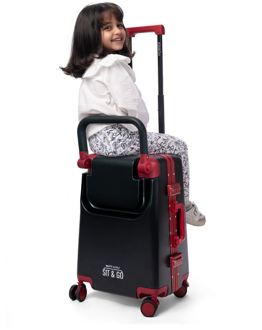 Butt Baby Sit & Go - India's First Cabin Luggage Baby Carrier - Intense Black