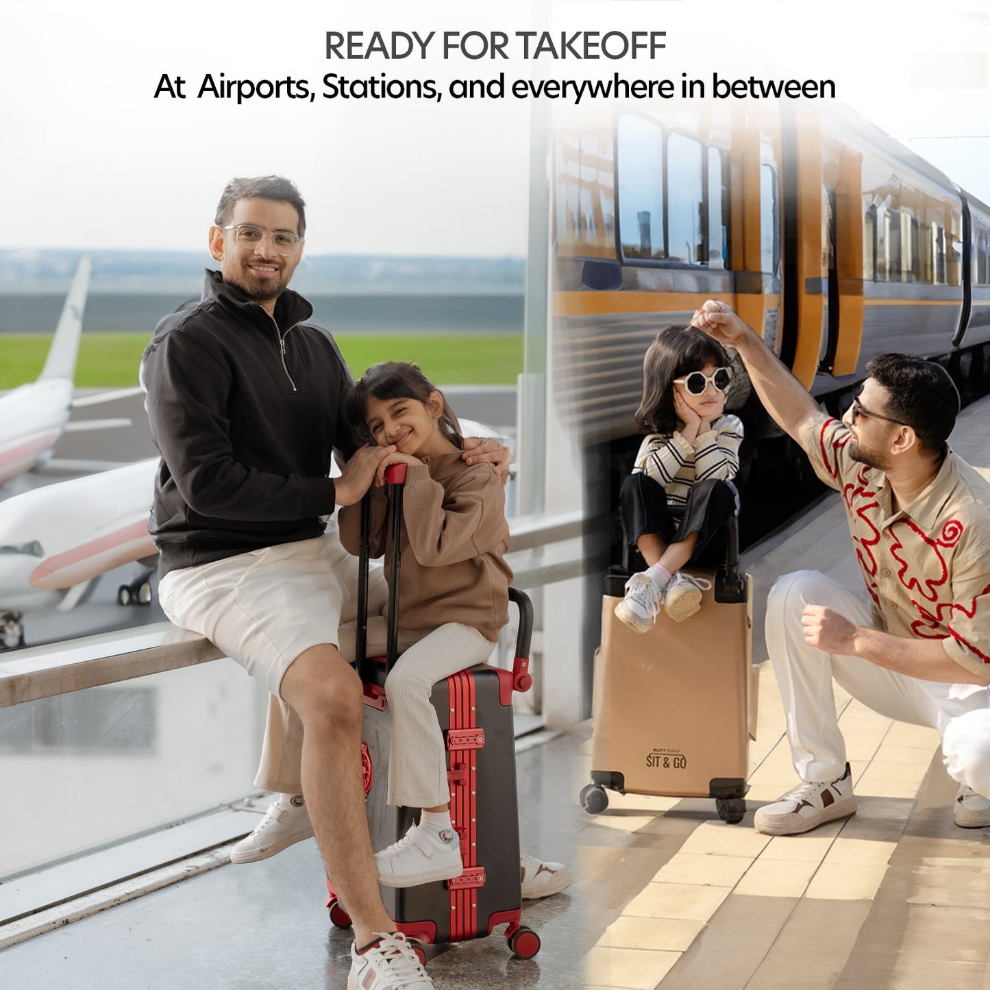 Butt Baby Sit & Go - India's First Cabin Luggage Baby Carrier - Intense Black