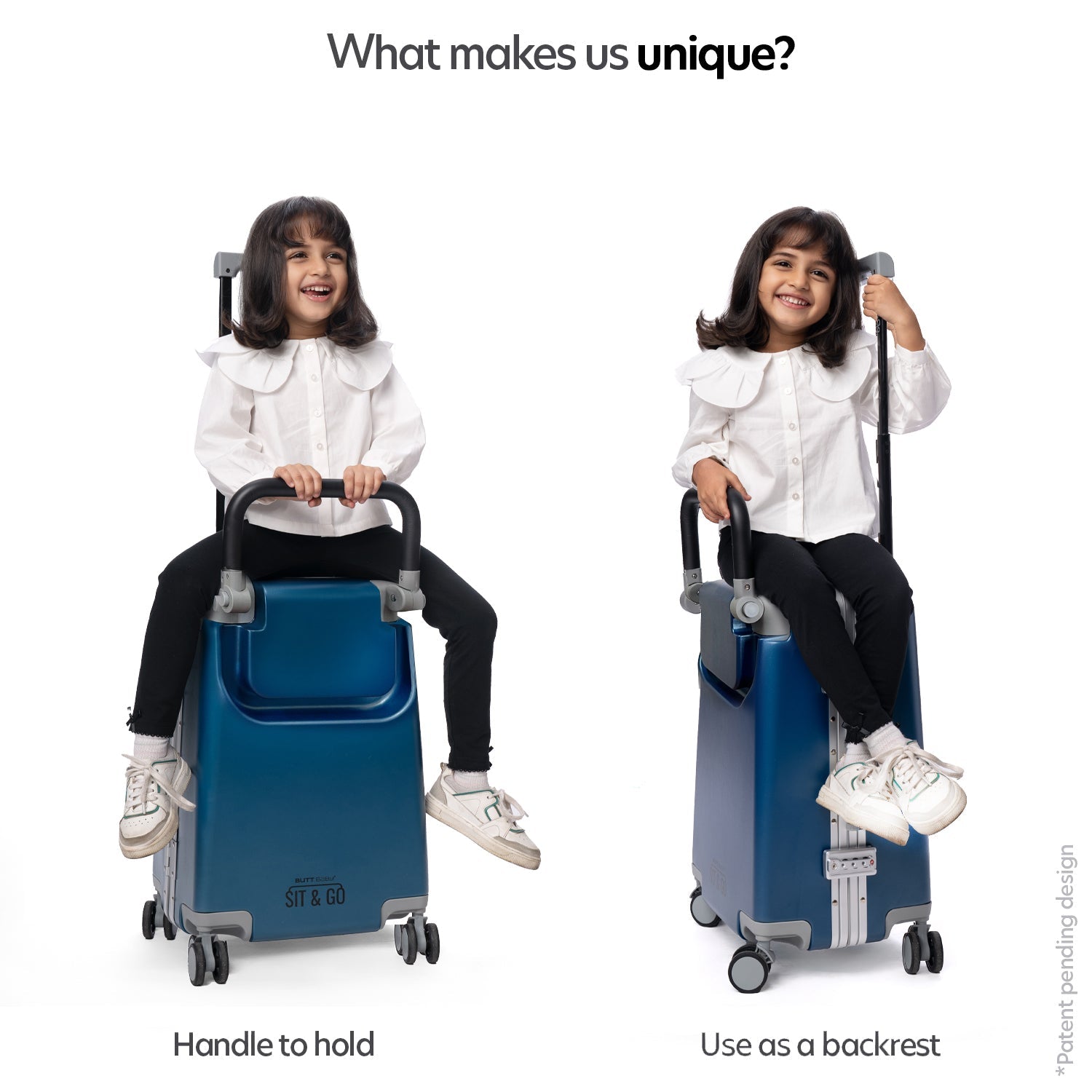 Butt Baby Sit & Go - India's First Cabin Luggage Baby Carrier - Midnight Blue