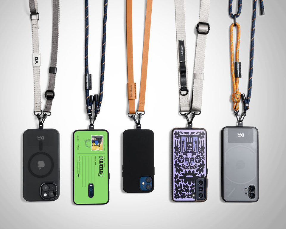 Black Crossbody Utility Phone Lanyard - Strap