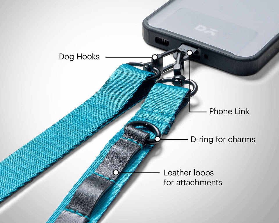 Black Crossbody Utility Phone Lanyard - Strap