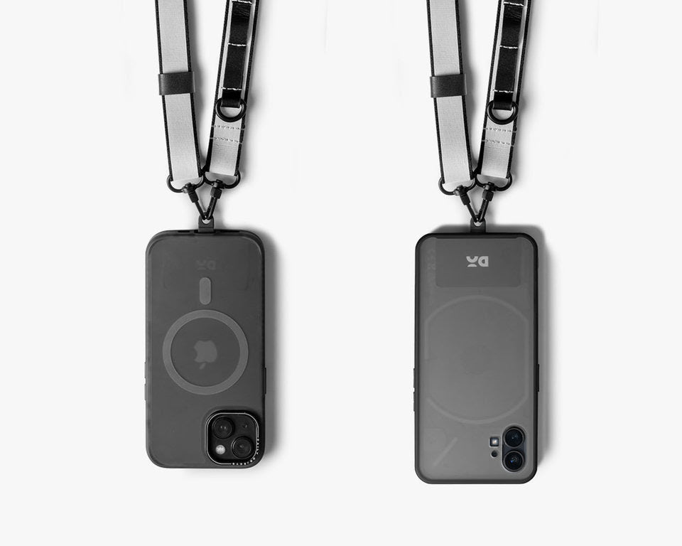 Dark Grey Strobe Lanyards