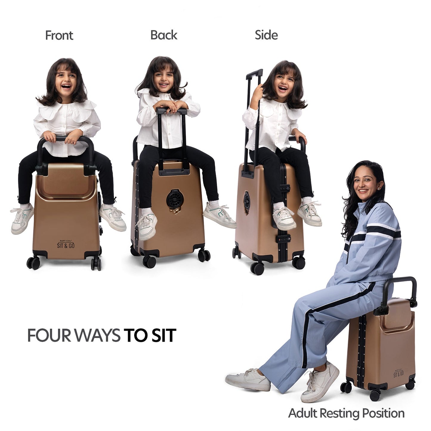 Butt Baby Sit & Go - India's First Cabin Luggage Baby Carrier - Rustic Bronze