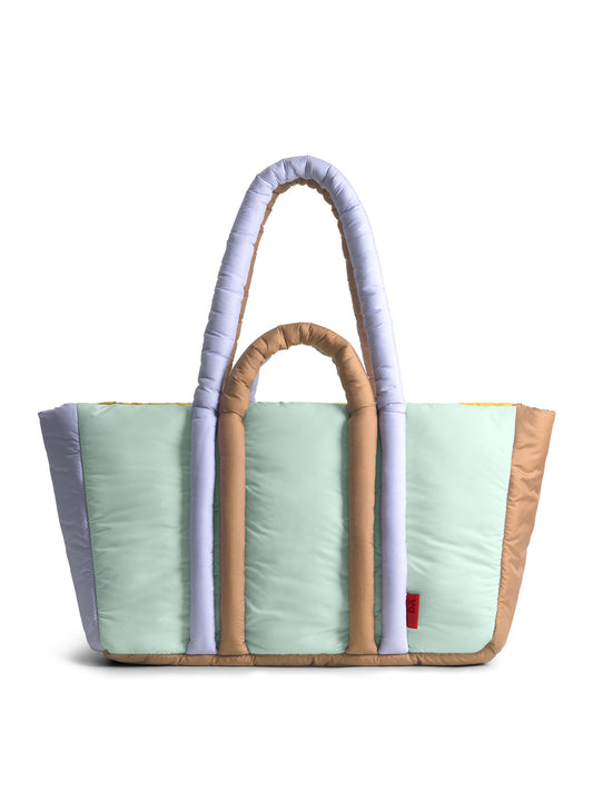 Colourblock Puft Oversized Tote