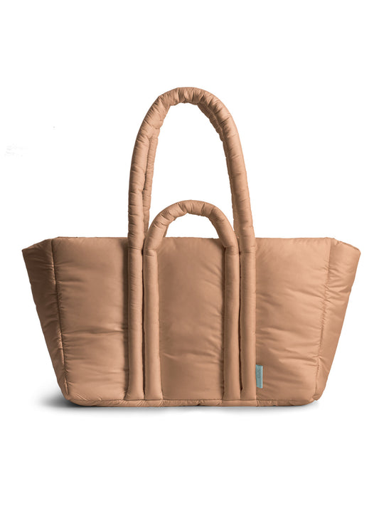 Brown Puft Oversized Tote