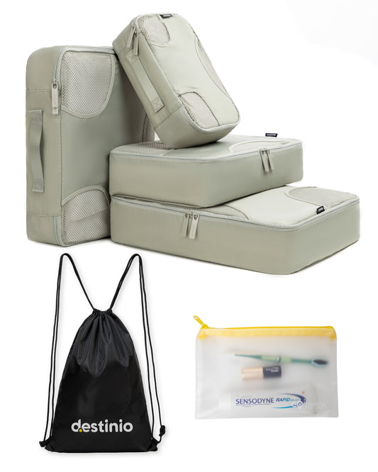 DT cross mesh packing cubes - Green