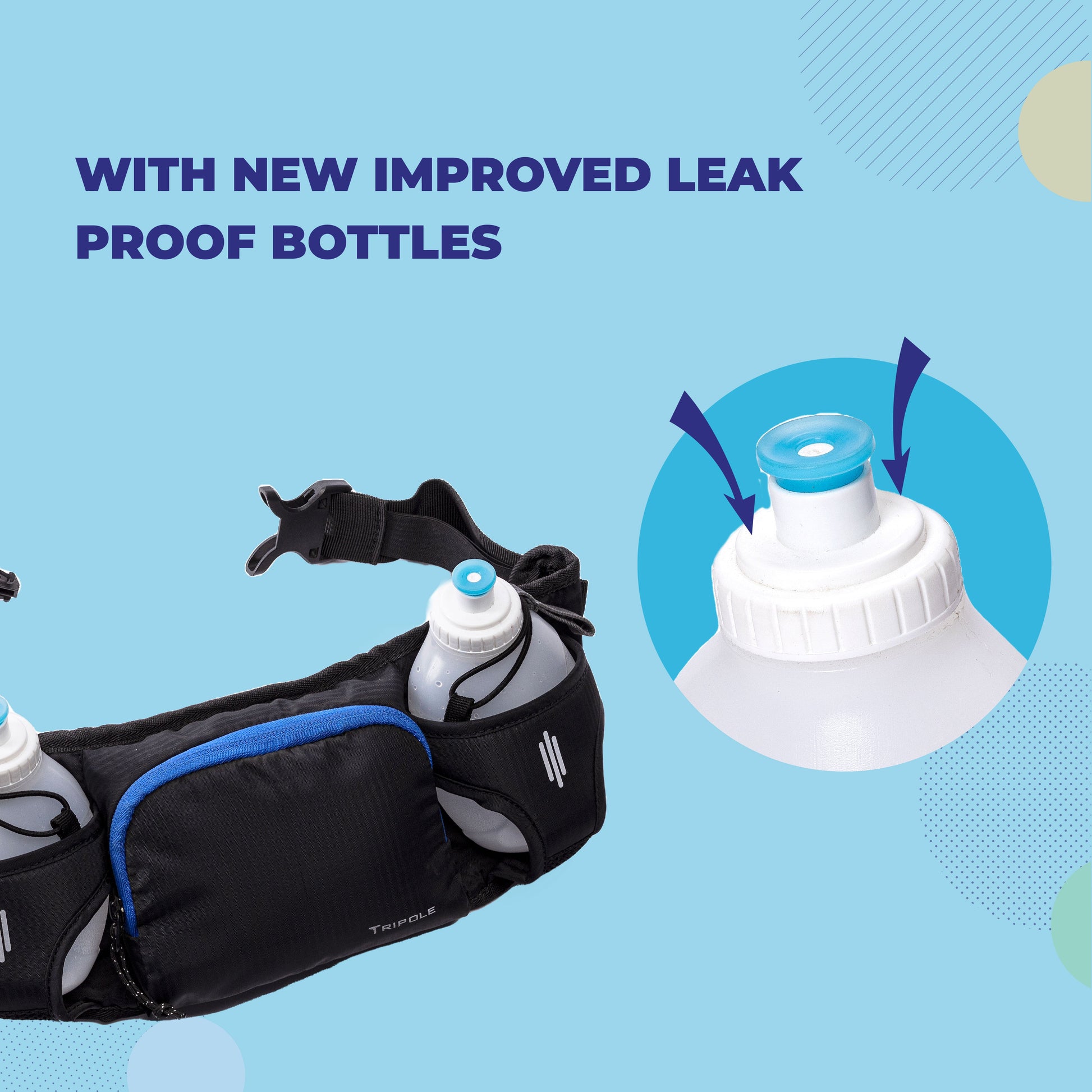 Runaqua Hydration Belt and Waist Pack for Running and Cycling